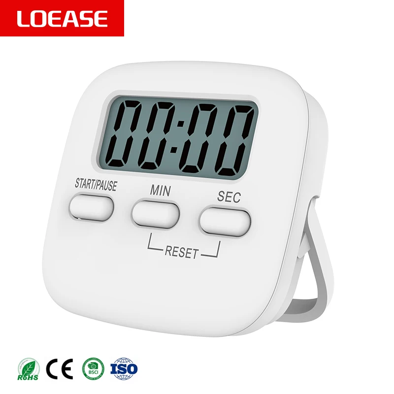 

Digital Round Mini digital T05 white color Alarm Clock Countdown Digital Kitchen Timer