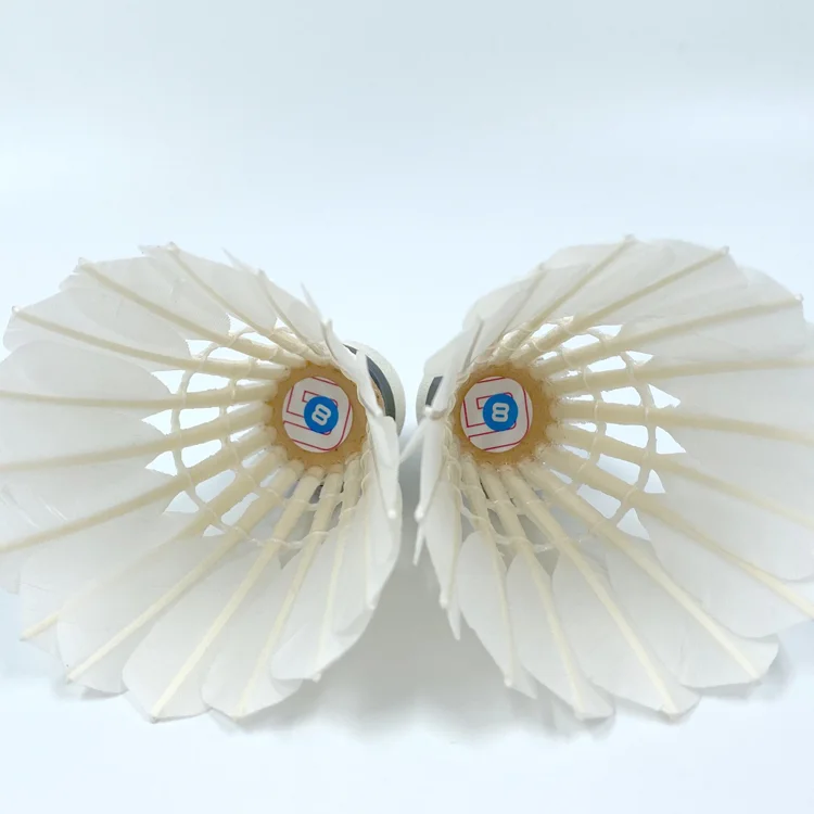Dmantis G8 Indoor Badminton Shuttlecock 74-78 Class a Durable Stretched Goose Feather Cork Head Stable Sports Training Daily Use
