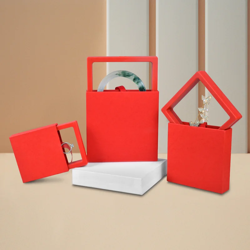 New Custom Logo 3D Transparent Square Plastic PE Film Slim Paper Box Slide Drawer Packaging Box Drawer Jewelry Box