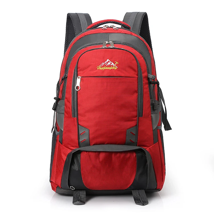 

Solid color polyester large capacity fashion mountaineering bag