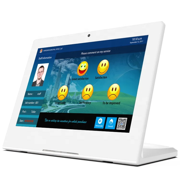 

RK3399/RK3288 Lshape 10.1 inch touch screen face recognition android tablet with rj45 poe HDMI digital signage