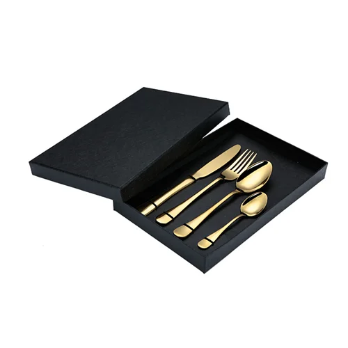 

Gold Plated Stainless Steel Cutlery Set Kitchen Fork Spoon Knife Cutlery