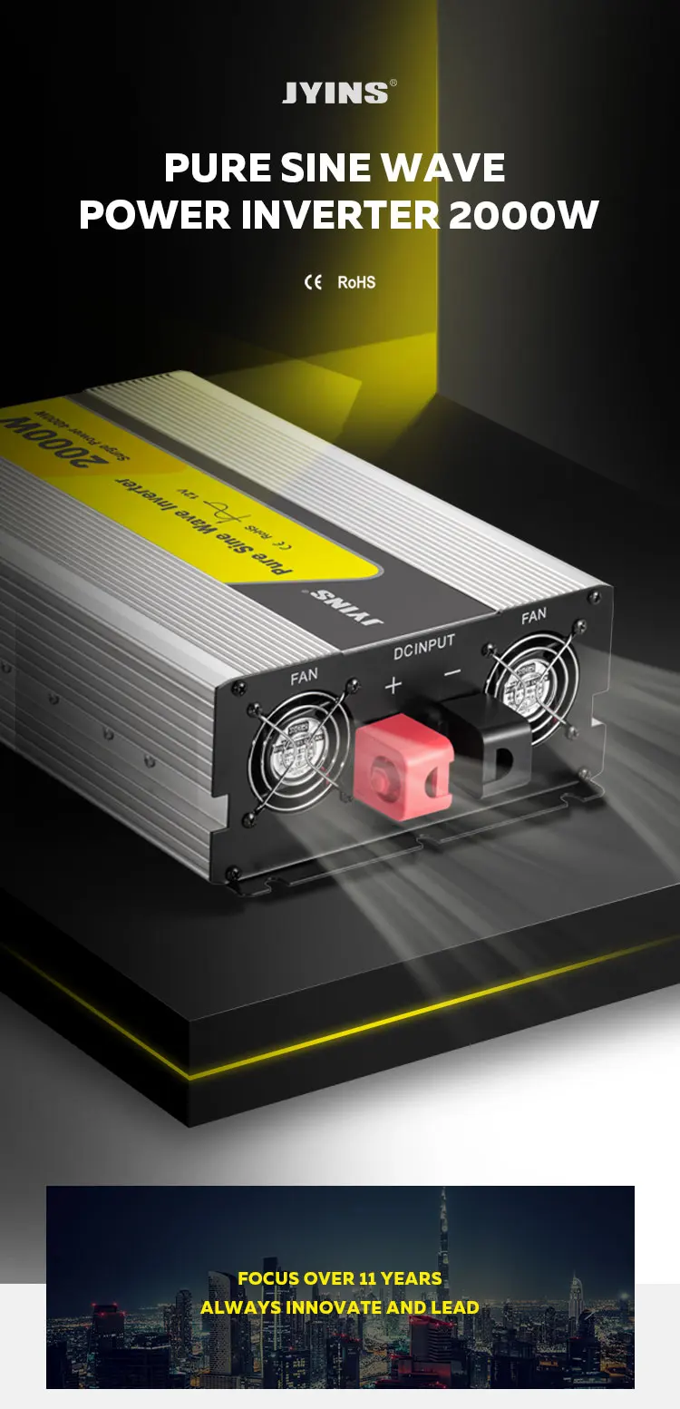 Jyins Pure Sine Wave 2000w Inverter Dc 12v 24v For Home Use - Buy 2000w
