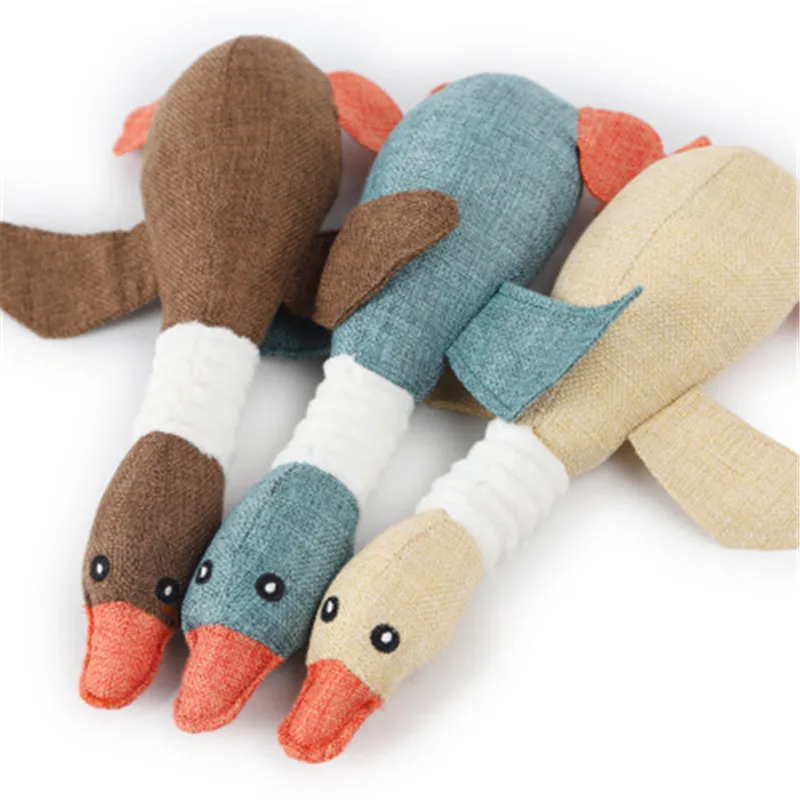 

Dog Chew Toys Pet Wild Goose Stuffed Plush Puppy Squeaky Dog Toy for Small and Medium Dogs