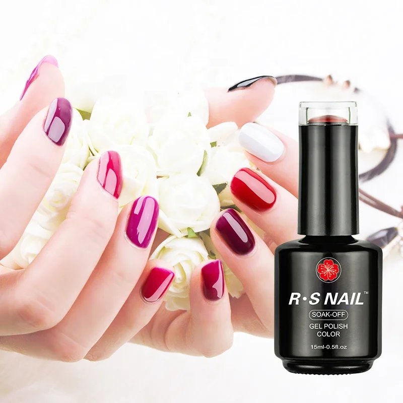 

Free sample RS Nail New uv led soak off one step gel polish for wholesale on line, 308 colors
