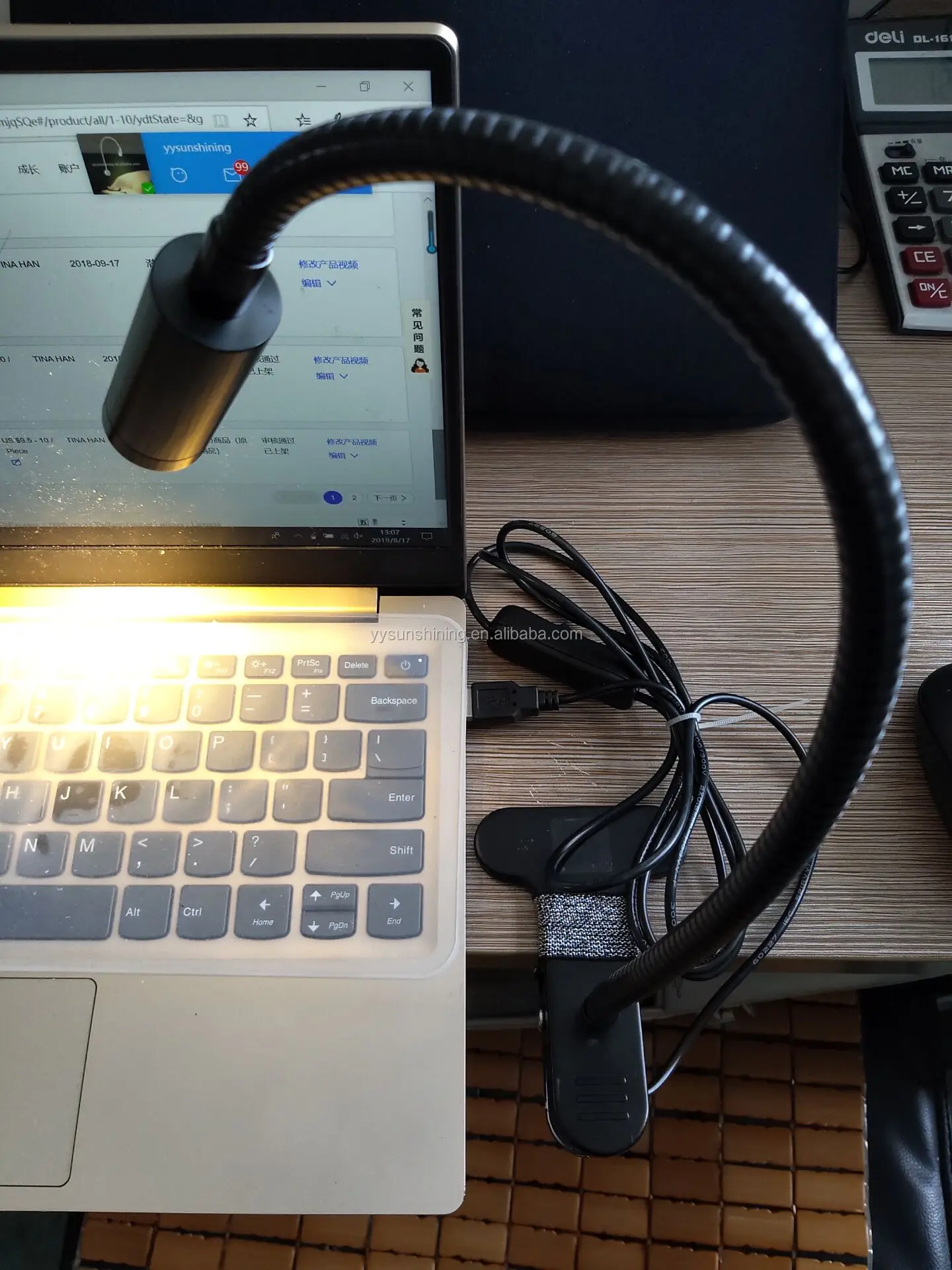 Usb Flexible Gooseneck On Off Switch Led Clamp On Reading Light For ...