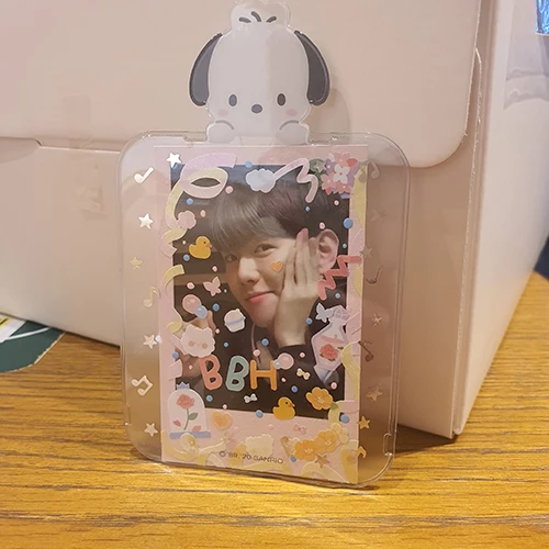 

Fashion Korea pvc card holder photo transparent case cover custom design kpop BT S stars photos card holder, Pms color