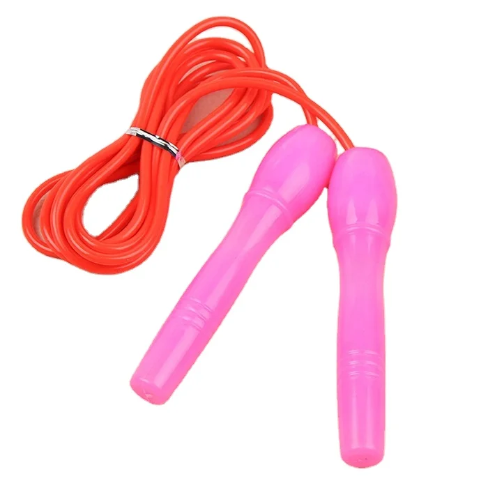 

Ordinary student jump rope colorful PVC skipping rope length of 2.7 m, Green,yellow,pink,blue custom color