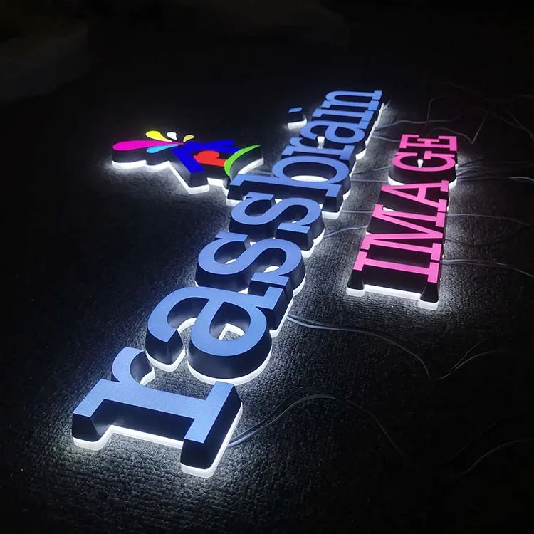 LUCK SIGN 3d signage customized outdoor build up led acrylic signboard channel letter signage