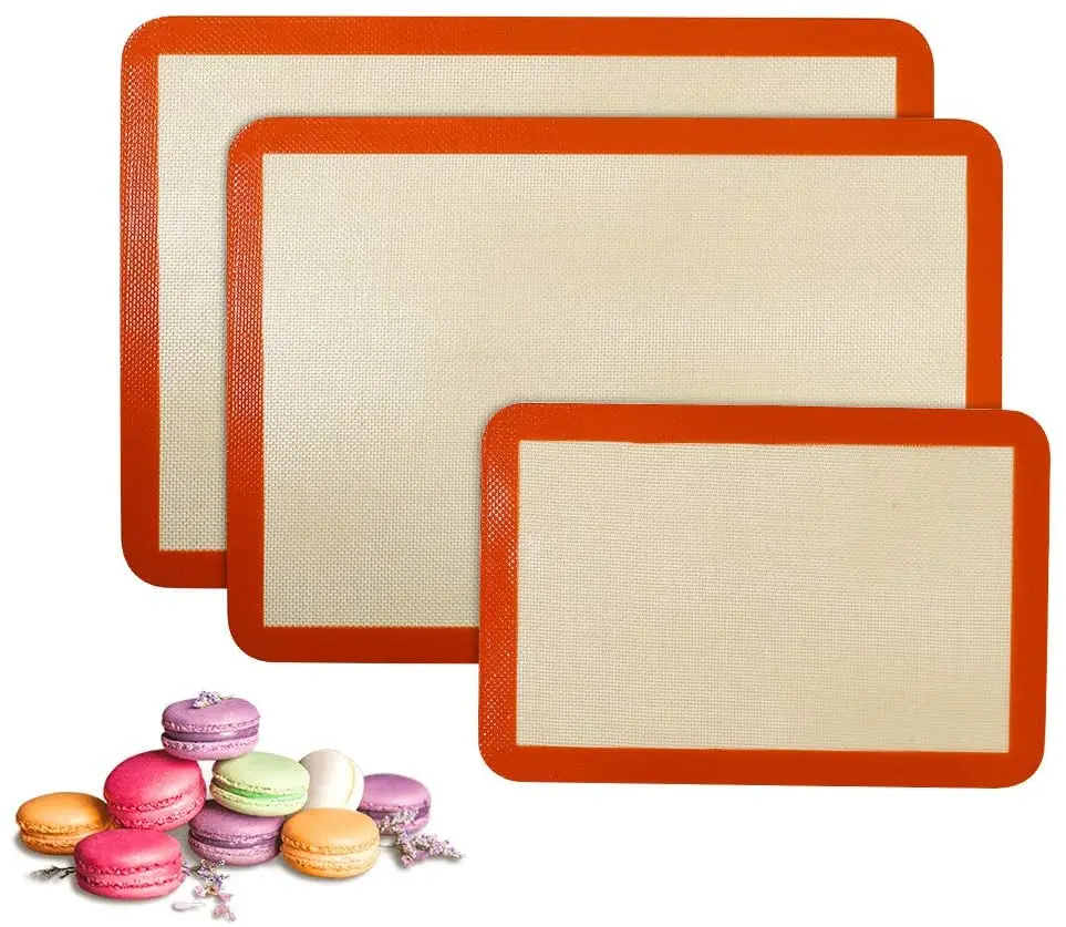 

Wholesale Non-stick Cooking Differ Size Flat Pad Silicone Baking Pastry Mat Custom For Baking Tools, Rice white