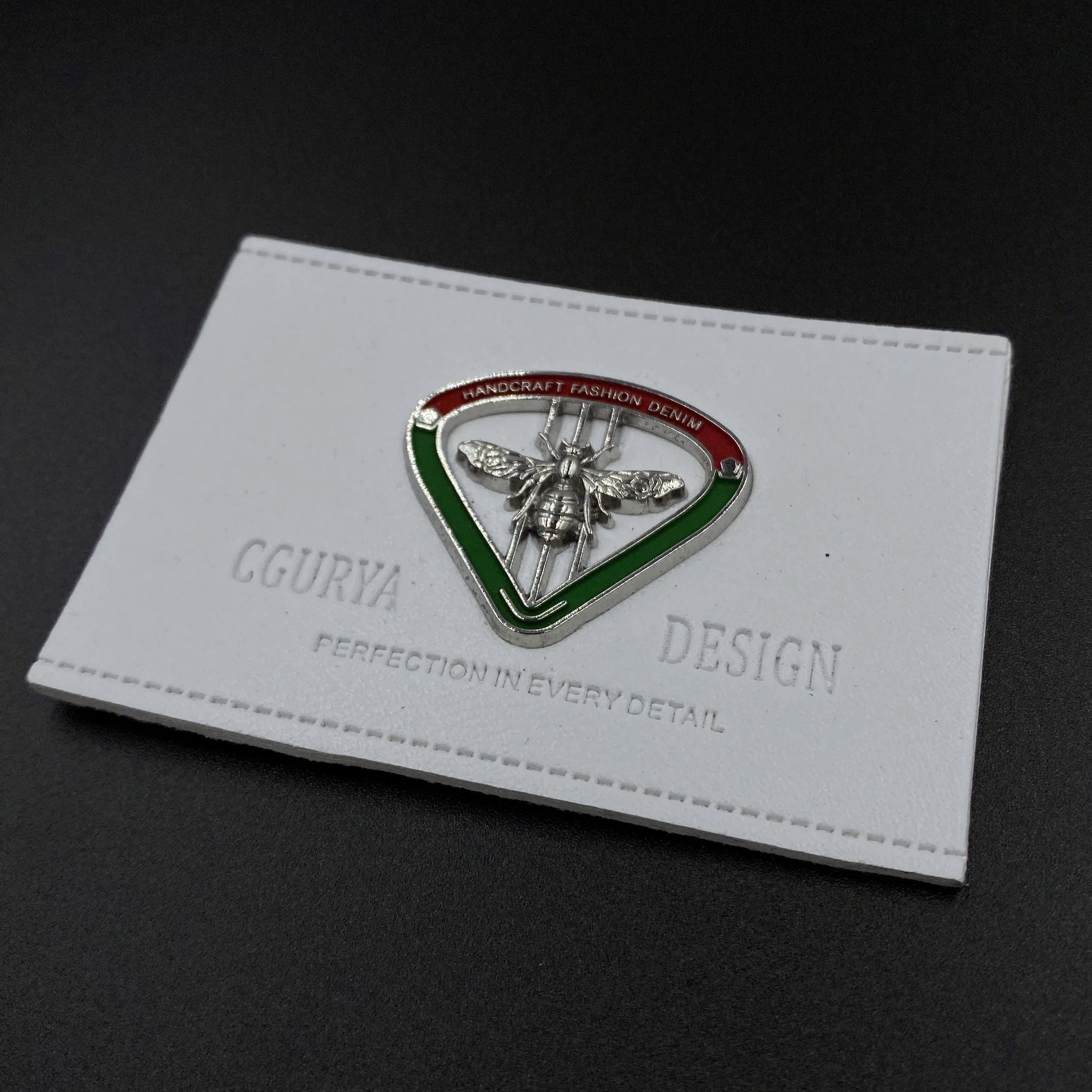 

Custom embossed leather label embossed leather label for jeans, Custom color