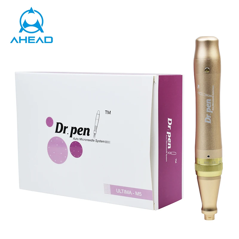 

Auto Wholesale Newest Derma Pen Wired microneedling pen gold Dr Pen Ultima M5 - C for Face Eyes and Neck Care Anti-Hair Removal, Golden