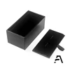 Wholesale black leatherette plastic cufflink boxes