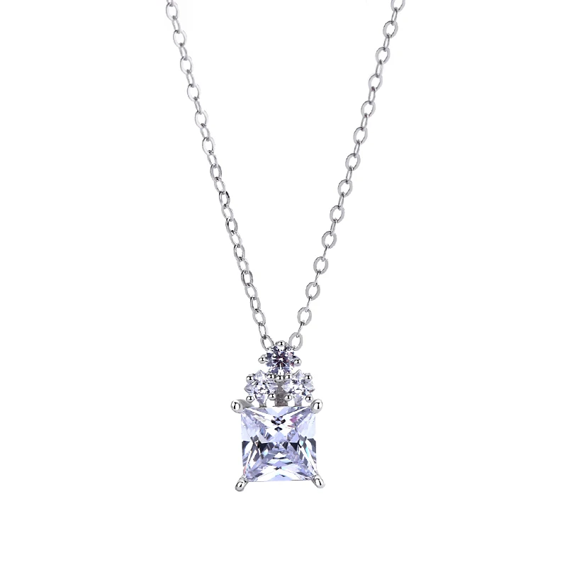 

Minimalist Fashion 925 Sterling Silver Cubic Zirconia Necklace Pendant for Women