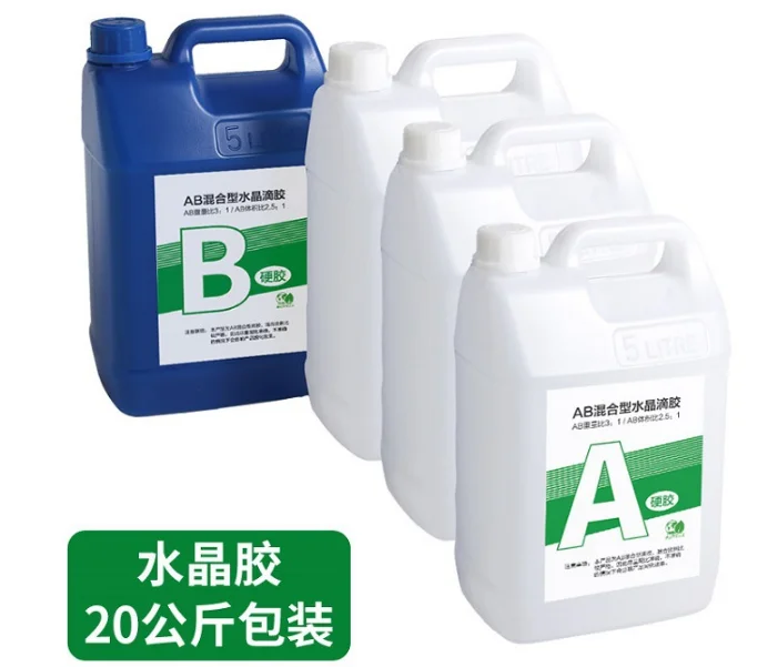 
NO Bubbles , NO Scratches ,Top glass Epoxy Resin AB adhesive Glue for wooden table and furniture factory directly 