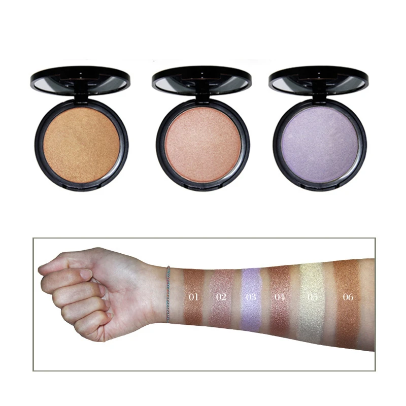 

Wholesale high pigmented well-stocked makeup single Colors highlighter private label vegan highlighter makeup