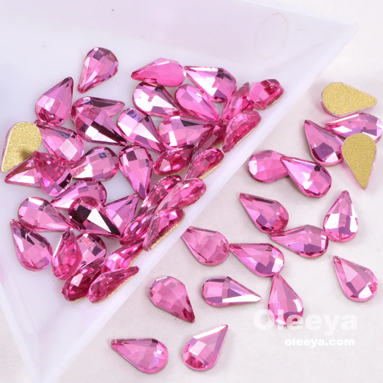 New Color C21 Rose Over 51 Shapes 25 Colors K9 Flatback Crystal Rhinestones for Toe Nail Design