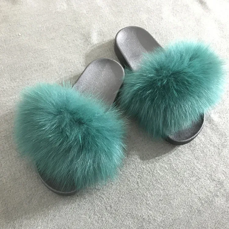 

Summer Autumn Winter Slipper Customized Footwear Sandal Wholesale Fur Slippers Slides, Black/pink/grey