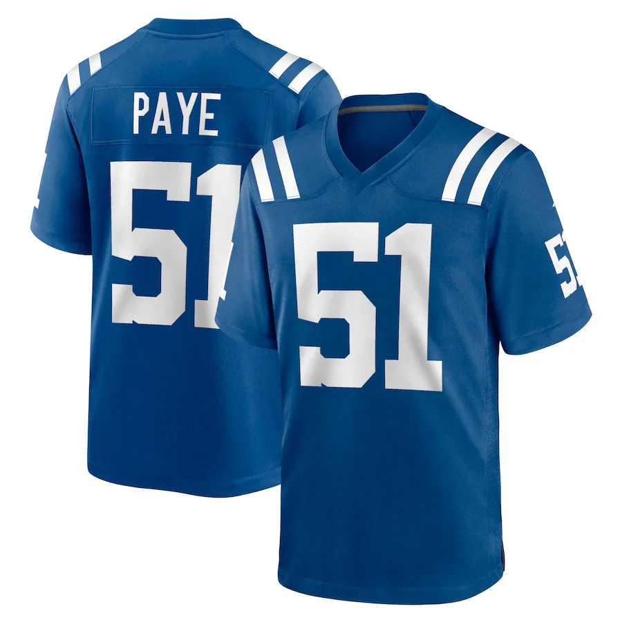 

Indianapolis Kwity Paye 51 NF l Colt s American Royal Football Jersey Top Quality Shirts Clothing Wear Cheap Wholesale