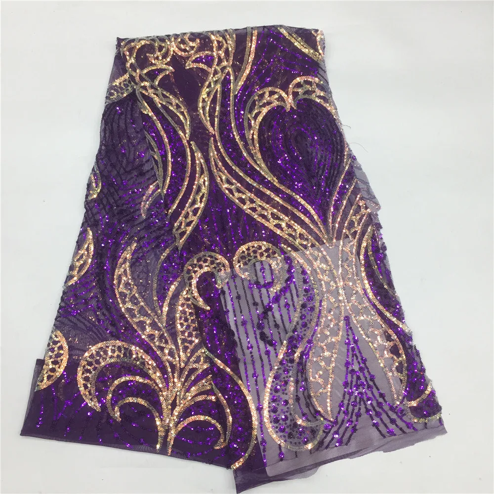 

violet colorful fashion sequin embroidered lace dress