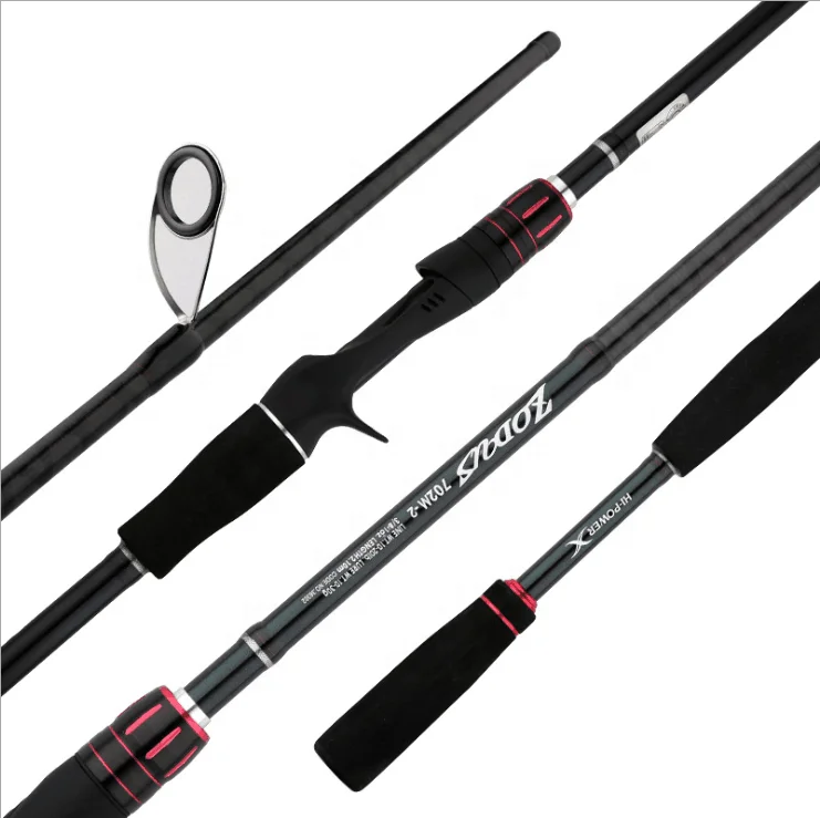 

Saltwater Carbon Luya Rod 2.1m M MH Adjustable lure fishing rods, Black