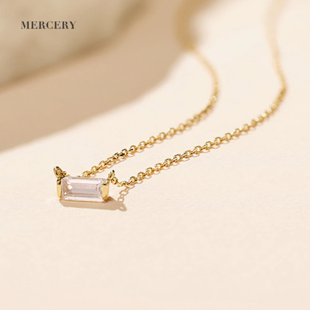 

Mercery Babygirl Cute Pendants 14k Solid Gold Kolye Necklace With White Diamond Long Necklace Jwelleries Necklace For Lady Women, 14k yellow gold