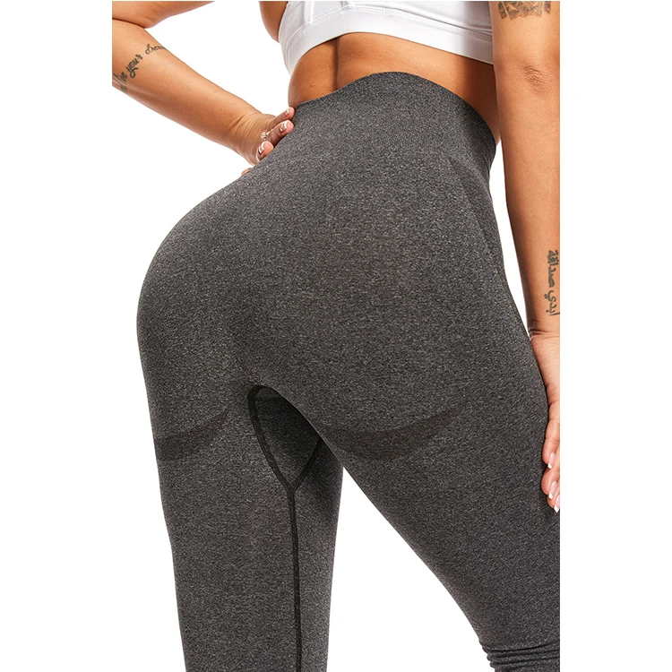 

New Arrival High Waisted Workout Gym Sportswear Seamless Scrunch Butt Booty Contour Leggings For Woman