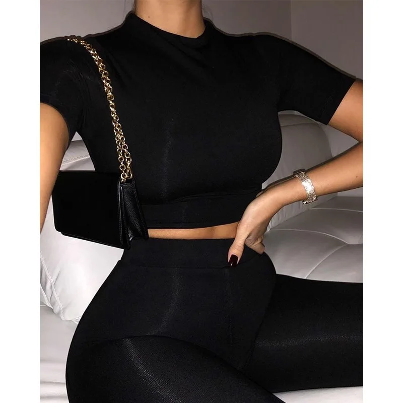 

2021 autumn women clothing Womens spring 2 piece sets two piece pants set women clothing yoga sport, Picture shows