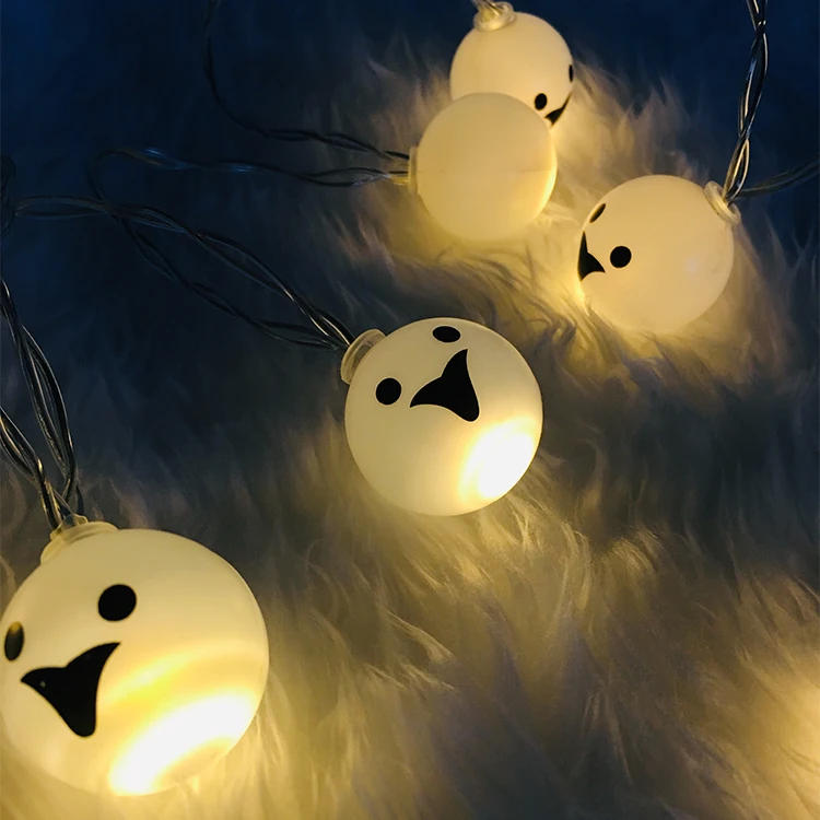 Light Up Halloween Decorations Cute Mini Ghost Head Led Light