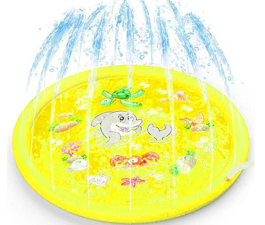 

Hot Sale 68 Inch Kids Sprinkler Pad for Toddler Children Boys Girls Outdoor Water Mat Toys Splash Pad with Wading Pool
