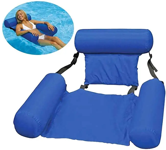 

Creative Inflatable Floating Water Hammock Float Pool Lounge Bed Swimming Chair Summer Swimming Air Mattresses for Water Sports, Color