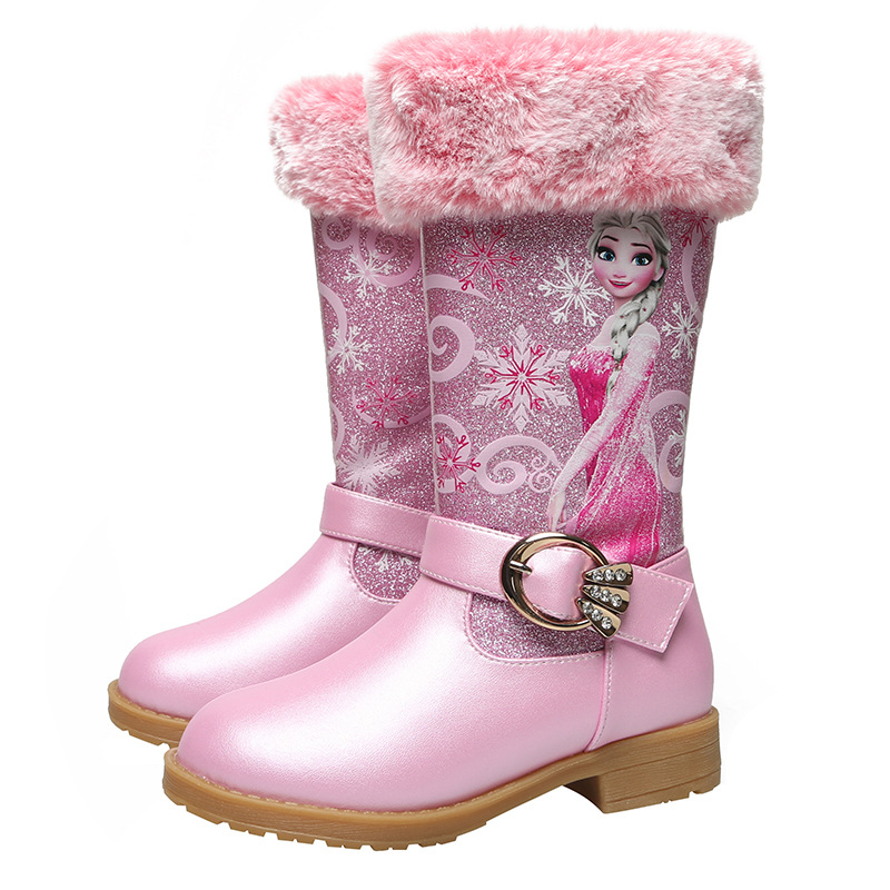 

Winter new girls Frozen Aisha plus cashmere snow boots, Optional