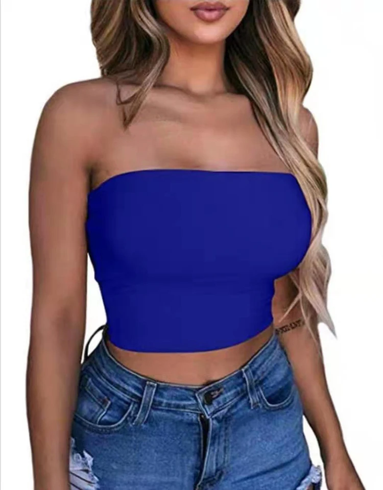 

Wholesale Ladies Cheap Plain Crop Tops Women Blank Tube Tops