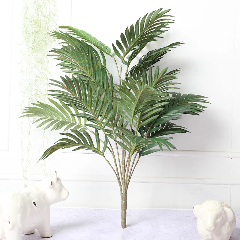 

70 cm 21 leaf tropical artificial phoenix bamboo palm tree plant bonsai Amazon hot style wedding home decoration palm leaf