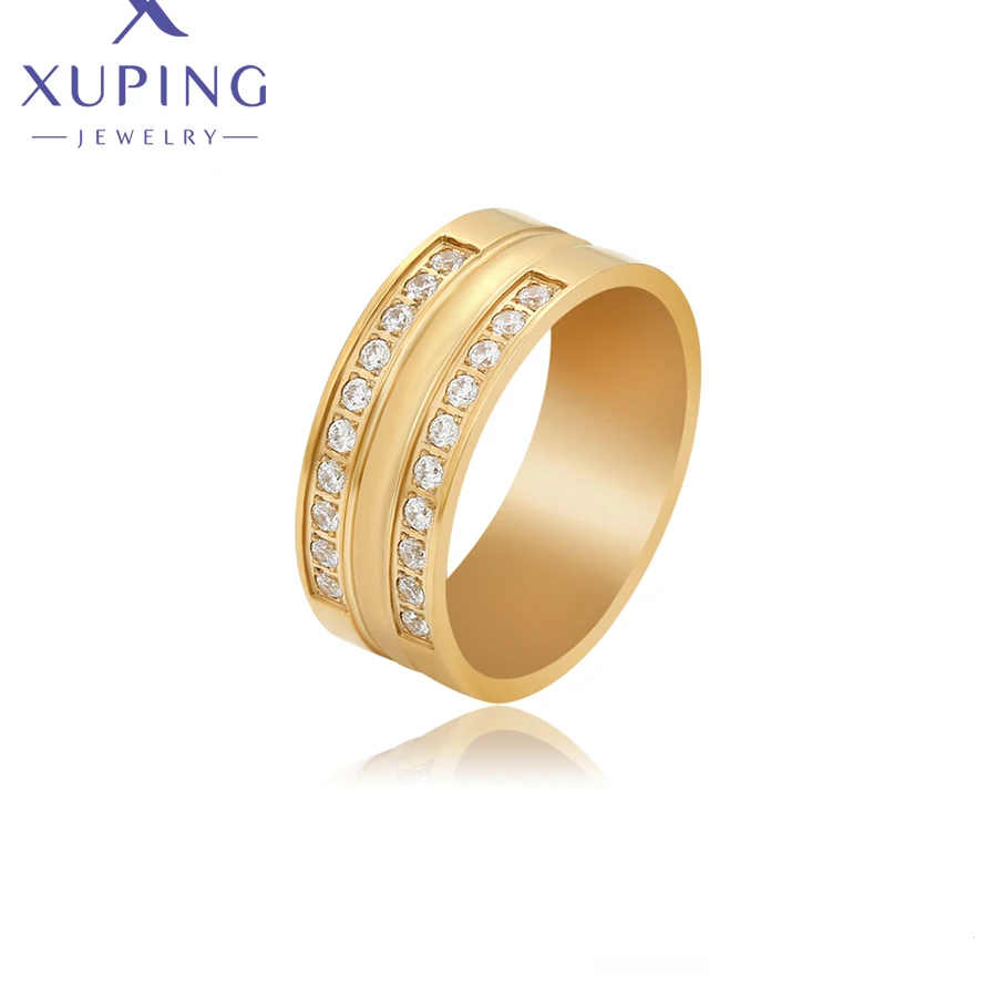 

A00919516 xuping fashion simple elegant ring Stainless Steel Jewelry for women 14K gold color ring