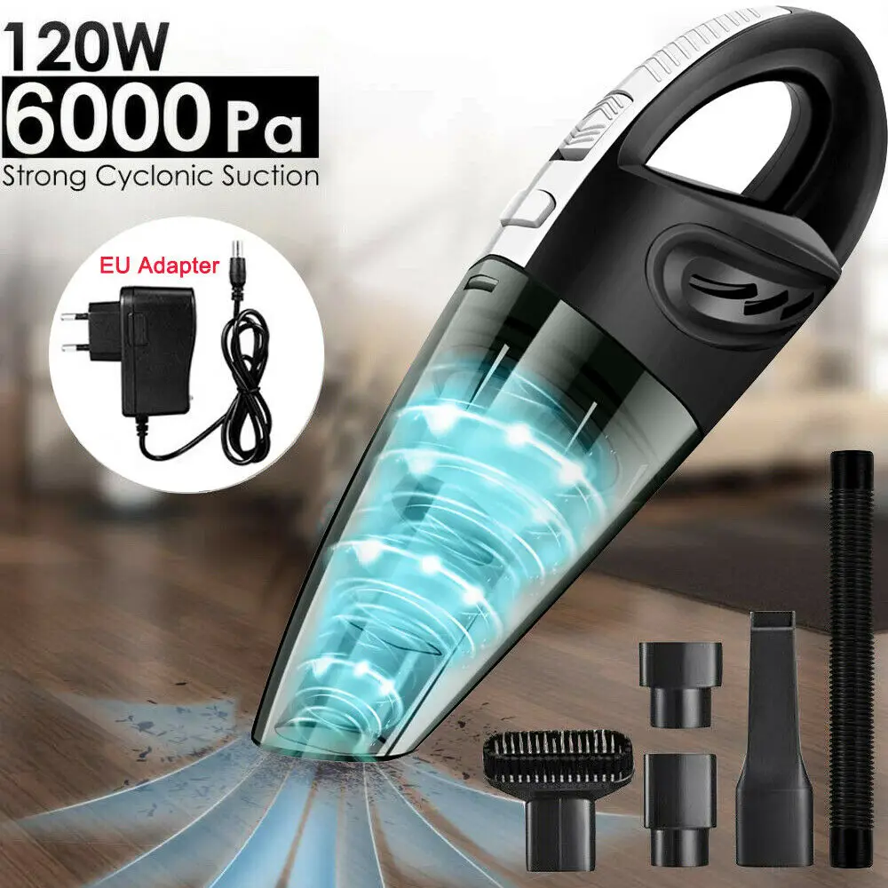 6000pa Handheld Car Vacuum Cleaner Cordless Wet and Dry Mini Rechargeable Super Suction