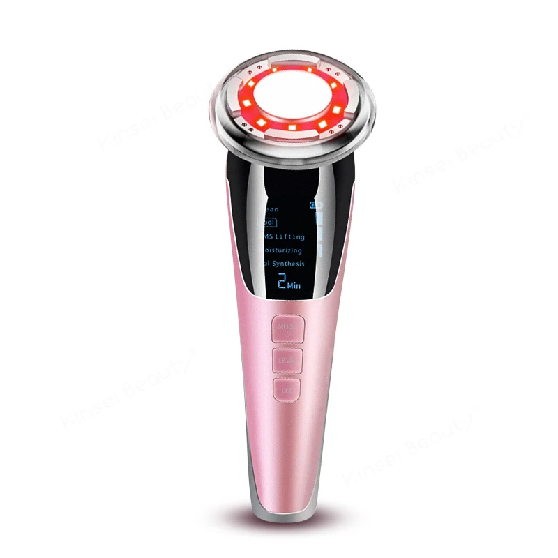 

Ultrasonic Hot Cool EMS Facial Lifting Massager LED Photon Light Therapy Skin Rejuvenation Device RF Face Lift Machine