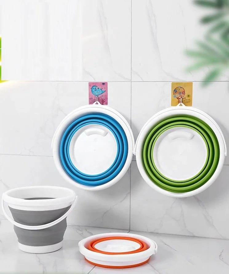 
Space Saving Silicone Collapsible Foldable Water Bucket 10L/2.64 Gallon Capacity for Hiking Backpacking Camping and Outdoor 