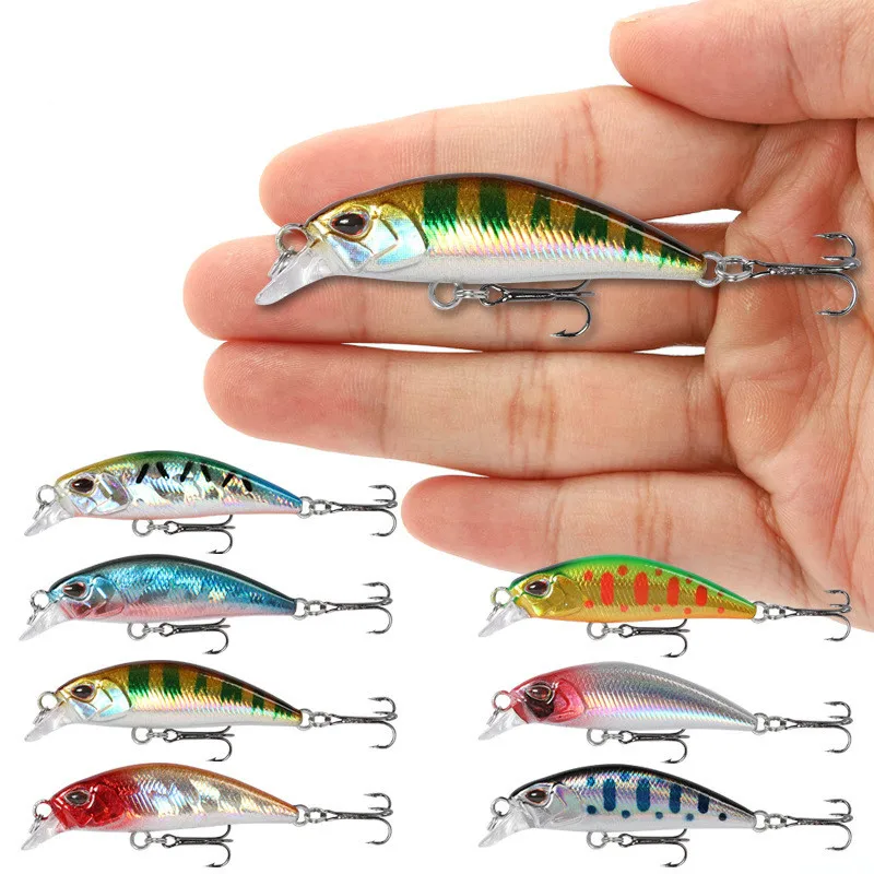 

Bass Fishing Lures 48mm 4g Minnow Hard Baits Lure Sinking Carp Fishing Iscas Artificiais Pesca Fish Bait, 10colors