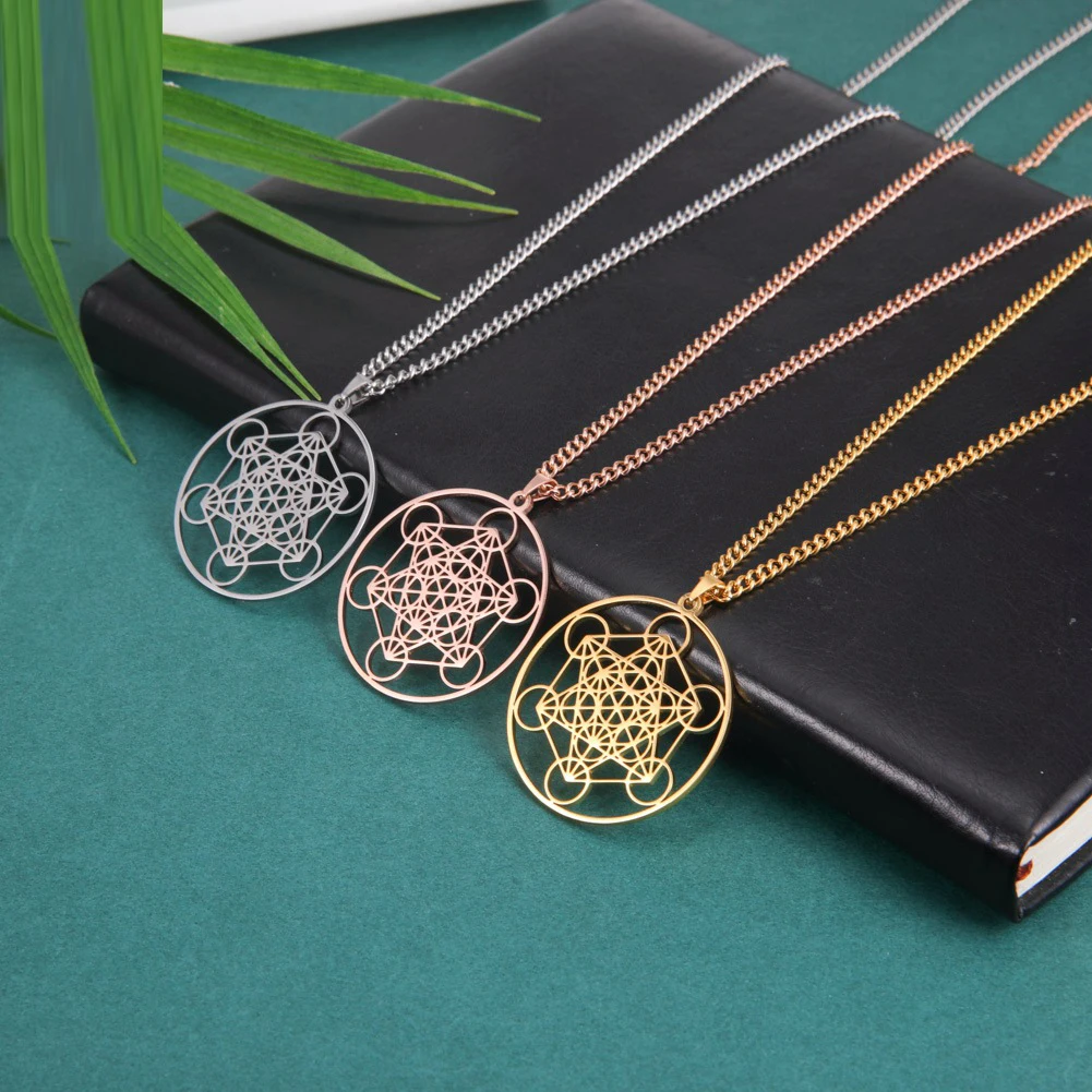 

Hindu Buddhism Tree of Flower Stainless Steel Statement Necklace Women Jewelry cadenas mujer, Gold,silver