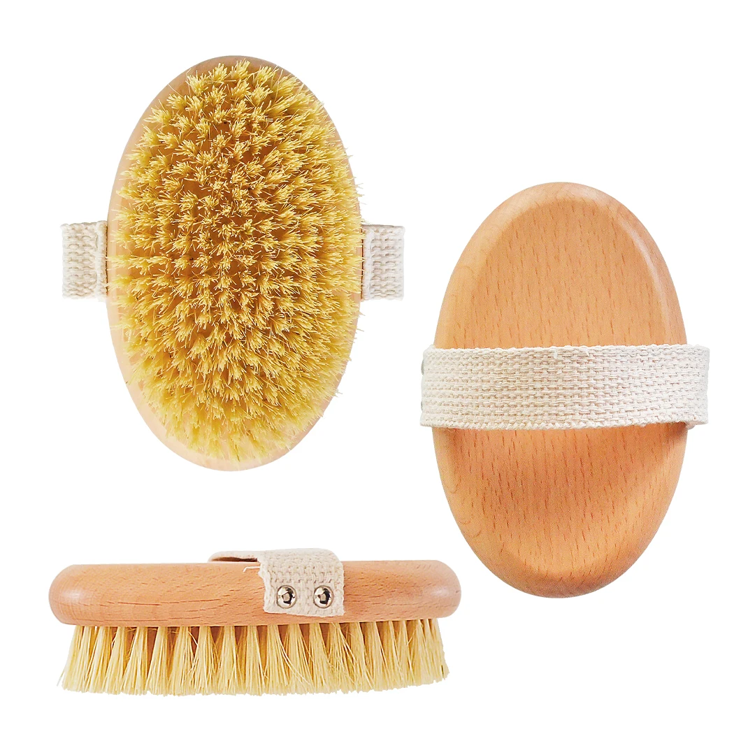 

Amazon Hot-selling Custom Wooden Sisal Cactus Dry Bath Body Exfoliating Scrub Brush