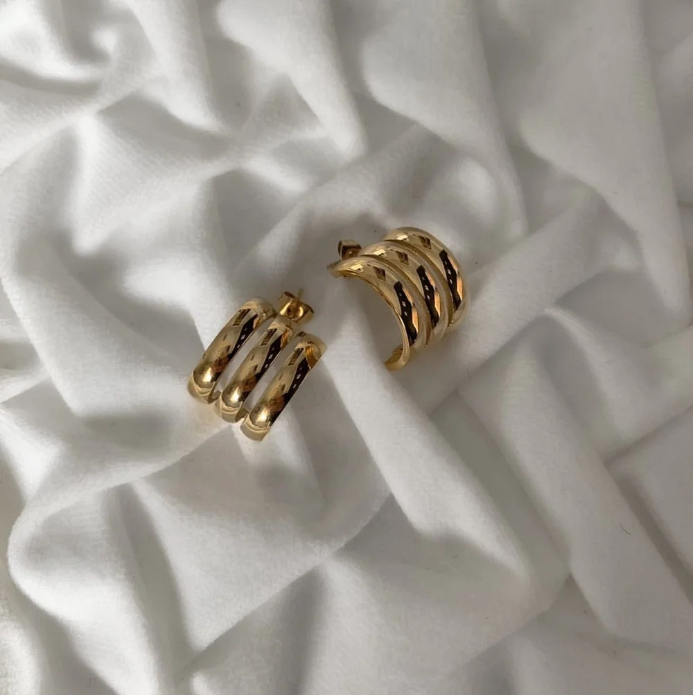 

Jewelry Making Supplies Trendy Jewelry Trio Gold Hoop Earrings Stud Fashion Earring