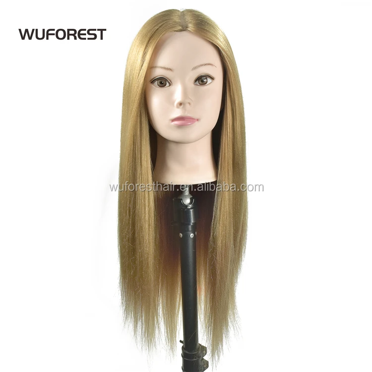 

WUFOREST Training Mannequin Head for Hairdressers Makeup Hairdressing Synthetic Hair Styling Cheap Mannequins Head