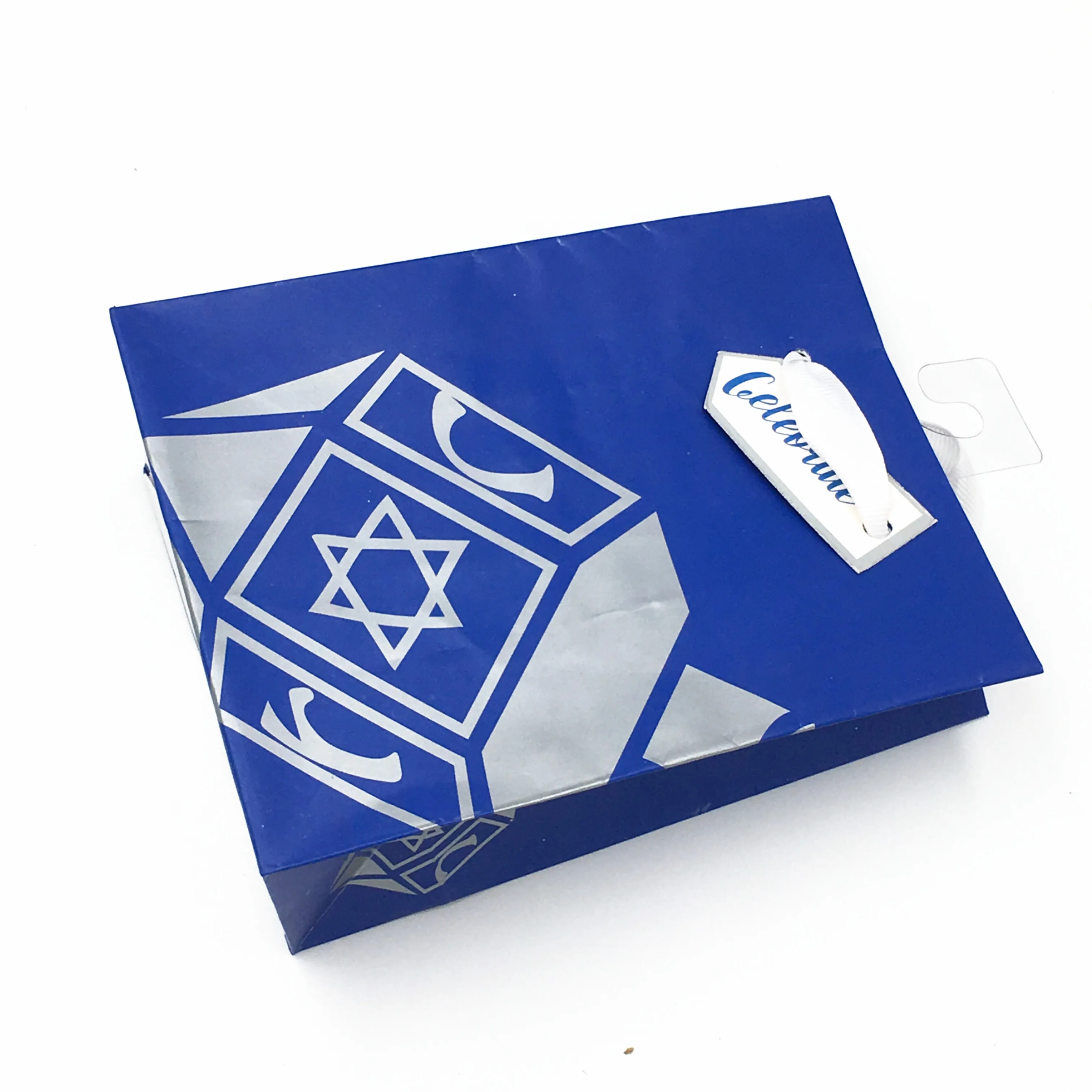 热销复活烫印礼品包装纸袋缎带