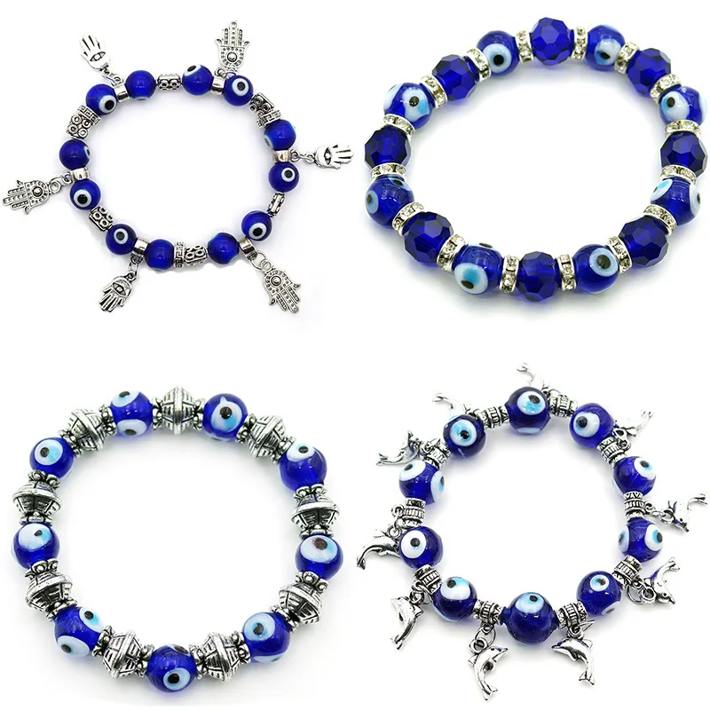 

Vintage adjustable devil eye bangles Turkish blue eyes jewelry handmade evil eyes bracelet