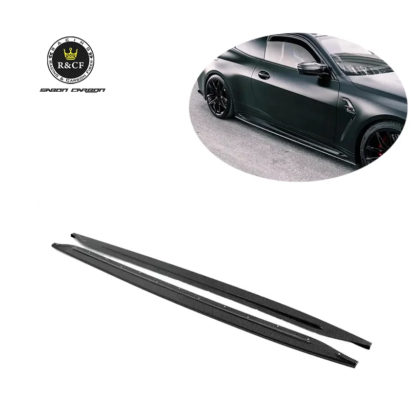 

M3 G80 Real Carbon Fiber Side Skirts M Style Extension Lips Spliter Rocker Panel For Bmw G80 M3 G82 M4