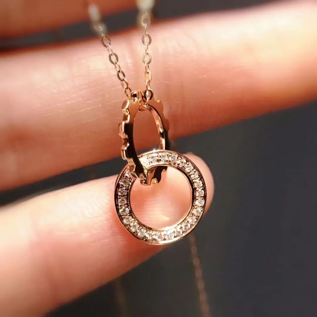 

Manufacturer direct sale KYNL0390 Sawtooth Shape 3A Zircon Rose Gold color Necklace for Women