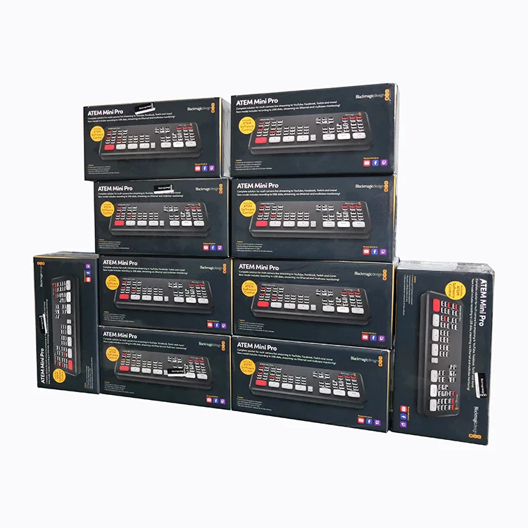 

blackmagic design atem mini pro hd live switcher with USB port for live stream H.264