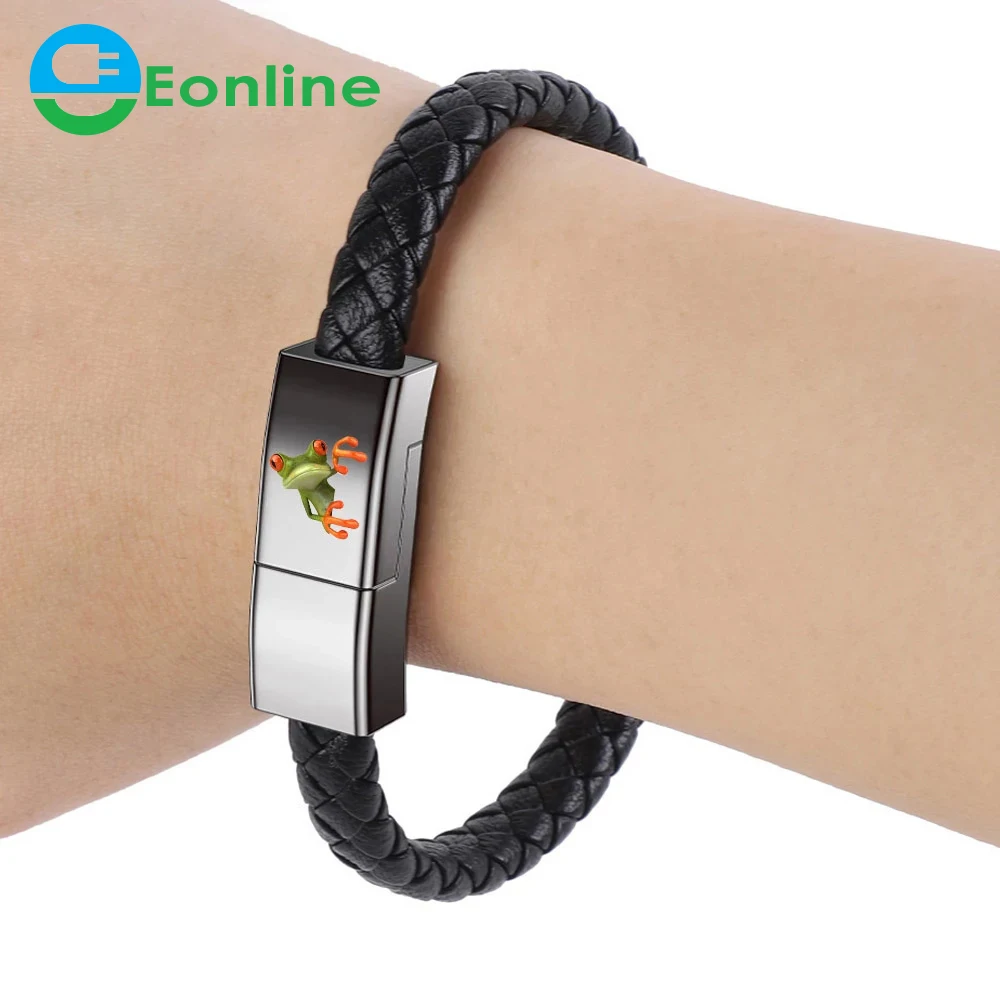 

EONLINE 6A 3D UV 20.5CM 22.5CM Bracelet USB Super Fast Charging Data Charging for samsung HUAWEI xiaomi USB C Micro