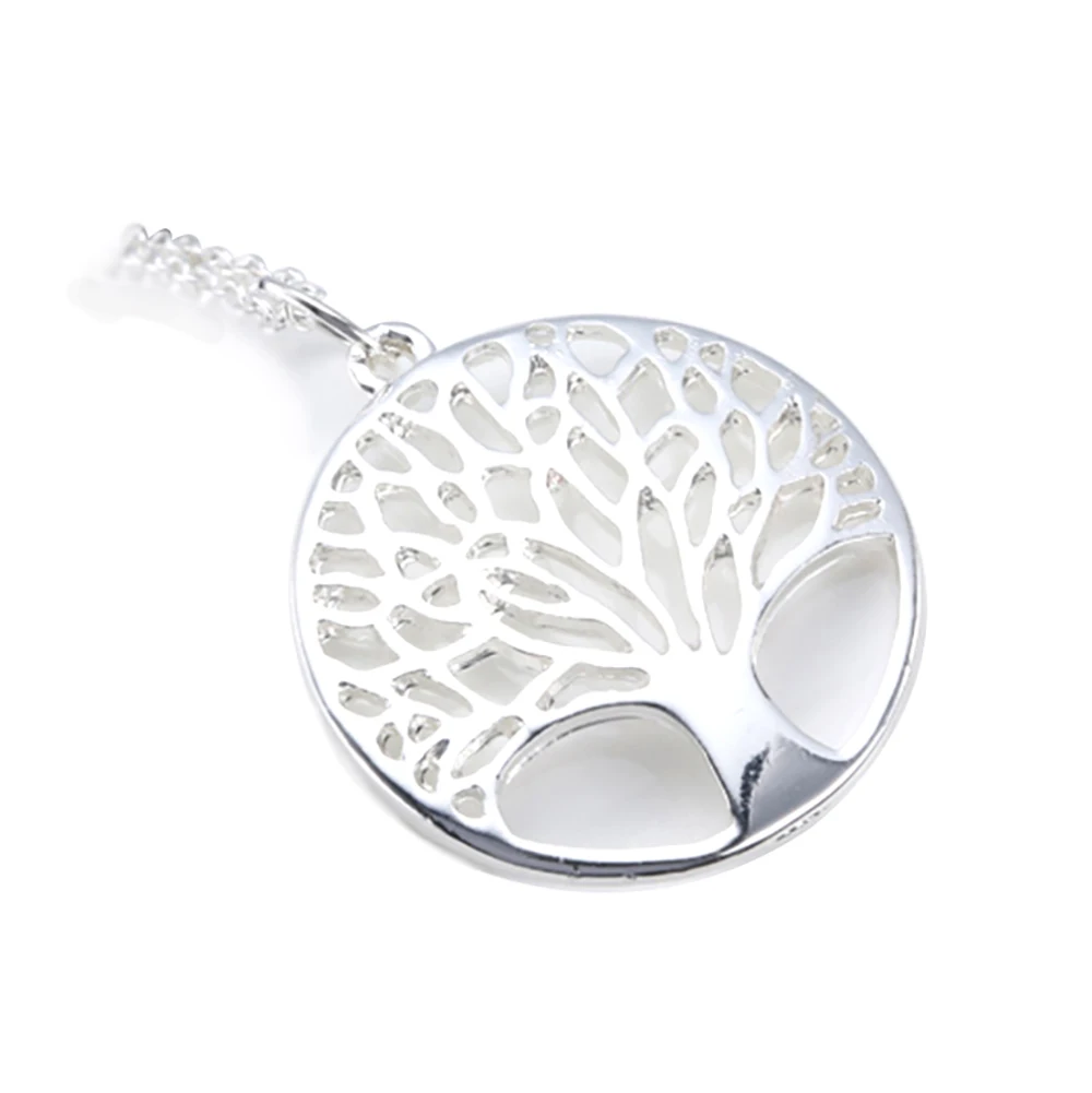 

Fashion Tree Of Life Pendant Brass 925 Sterling Silver Jewelry Necklace Set